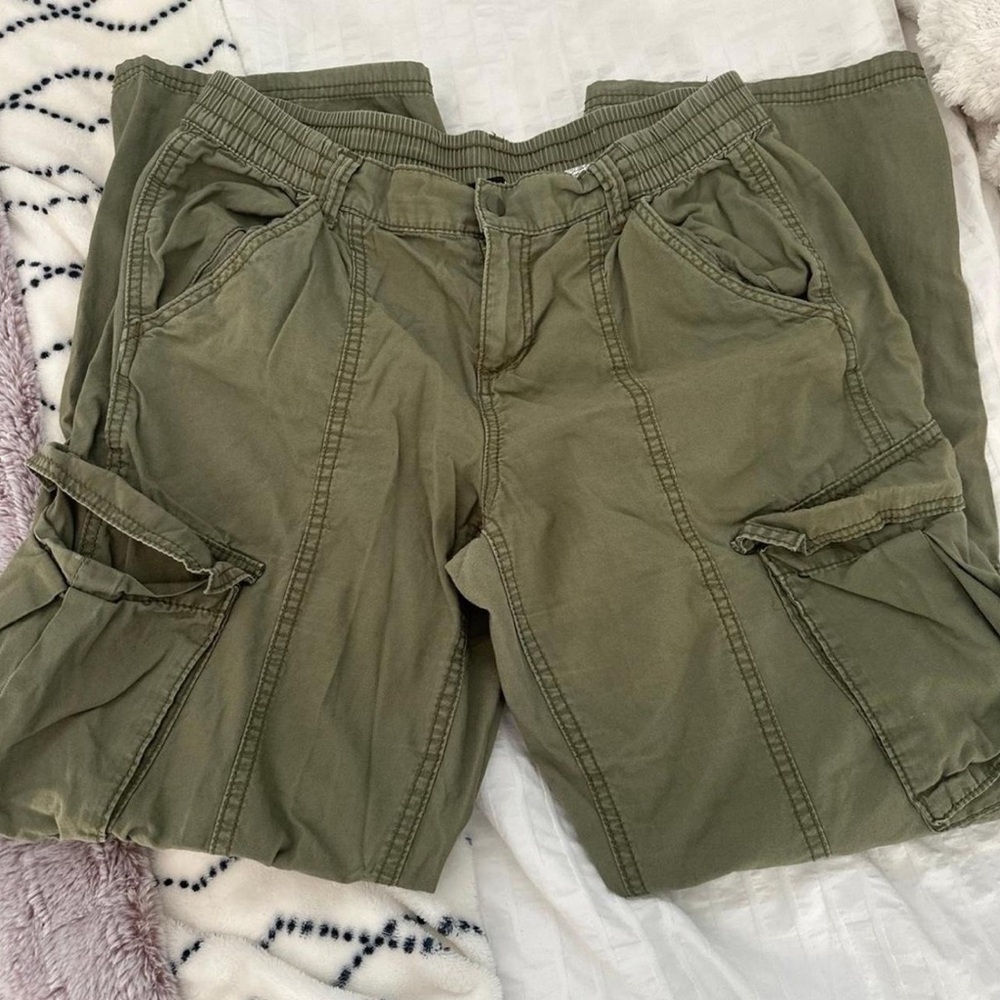 H&M Olive Green Straight Leg Pants